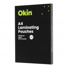 Okin Laminating Pouches A4 Matte 100mic, Pack of 100